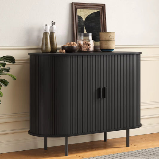 Sideboard Buffet Cabinet with Storage,40" Storage Cabinet with Sliding Door & Adjustable Shelf,Coffee Bar Cabinet Console Table